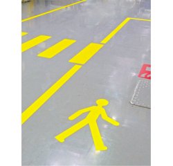 Adhésif de marquage au sol - Symbole piéton - 478 x 735 mm  - Blanc