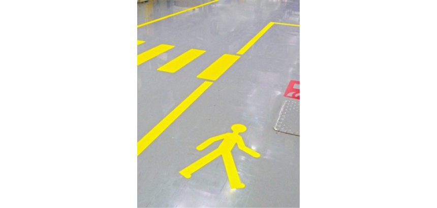 Adhésif de marquage au sol - Symbole piéton - 478 x 735 mm  - Bleu