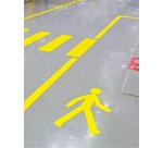 Adhésif de marquage au sol - Symbole piéton - 478 x 735 mm  - Vert