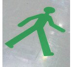 Adhésif de marquage au sol - Symbole piéton - 478 x 735 mm  - Bleu