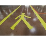 Adhésif de marquage au sol - Symbole piéton - 478 x 735 mm  - Rouge