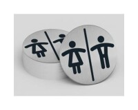 Pictogramme 'WC Femmes & Hommes', diamètre: 83 mm
