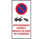 Autocollant - Stationnement Interdit - Mise en Fourrière - 20 ex