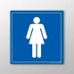 Panneau Toilettes Femme - carré