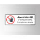 Panneau interdiction - Accès interdit à toute personne étrangère au service  - 210 x 75 mm - PVC