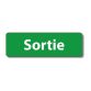 Panneau signalétique d'accueil - Picto Sortie - Fixation adhésive