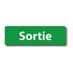 Panneau signalétique d'accueil - Picto Sortie - Fixation adhésive