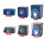 Boîte de rangement EPI - Protections Respiratoires - Plastique ABS  - Bleu - Mini