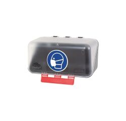 Boîte de rangement EPI - Protections Respiratoires - Plastique ABS  - Transparent - Mini