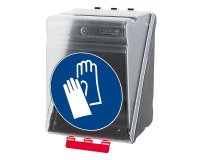 Boîte de rangement - Gants protection - Bleue/Transparente  - Transparent - Maxi