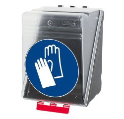 Boîte de rangement - Gants protection - Bleue/Transparente  - Transparent - Maxi