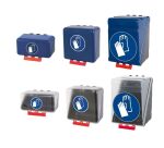 Boîte de rangement - Gants protection - Bleue/Transparente  - Bleu - Maxi