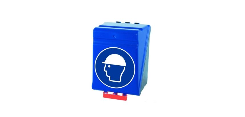 Boîte de rangement - EPI Casques de protection - Plastique ABS  - Bleu