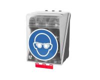 Boîte de rangement EPI pour Protections Oculaires - ABS  - Transparent - Maxi