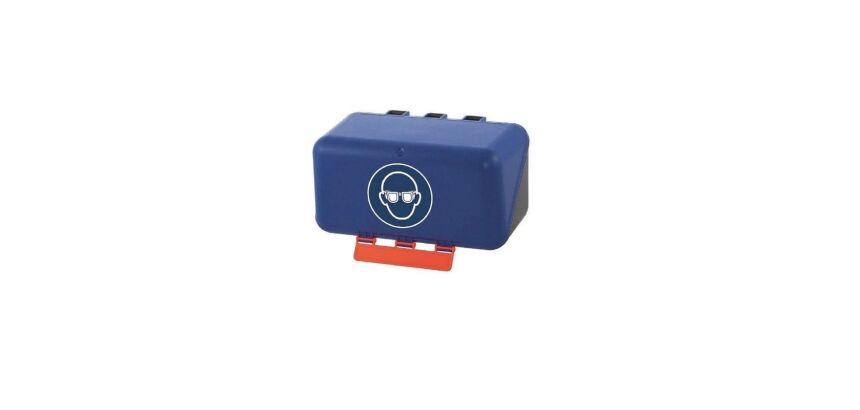 Boîte de rangement EPI pour Protections Oculaires - ABS  - Bleu - Mini