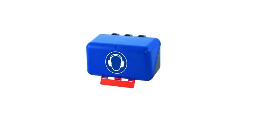 Boîte de rangement EPI pour Protections auditives - ABS  - Bleu - Mini