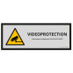 Panneau d'information - Pictogramme de sécurité Vidéo-Protection  - 450 x 150 mm - Gris - Vinyle Souple Autocollant