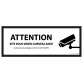 Panneau Surveillance vidéo  - 210 x 75 mm - Blanc - PVC