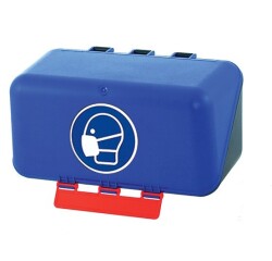 Boîte de rangement EPI - EPIBoite bleue pour protections respiratoires  - Mini