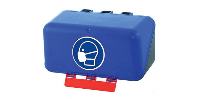 Boîte de rangement EPI - EPIBoite bleue pour protections respiratoires  - Mini