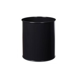 Corbeille à papier - ECO - 30 L - Acier poudré anti-UV  - Noir