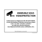 Panneau de protection - Immeuble sous vidéosurveillance - Caméra