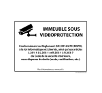 Panneau de protection - Immeuble sous vidéosurveillance - Caméra  - 300 x 420 mm - Vinyle