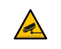 Panneau Information vidéosurveillance – Signalétique triangle jaune  - 100 mm - PVC
