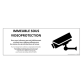 Panneau de protection - Immeuble sous vidéosurveillance - ISO 7010  - 450 x 150 mm - Vinyle
