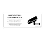 Panneau de protection - Immeuble sous Vidéoprotection - ISO 7010  - 450 x 150 mm - Vinyle