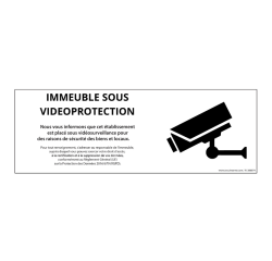 Panneau de protection - Immeuble sous Vidéoprotection - ISO 7010