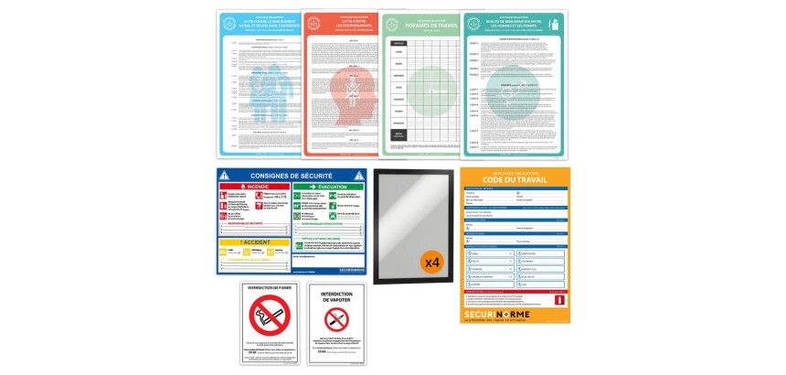 Affichages obligatoires - Kit complet PME - Jusqu'à 10 salariés