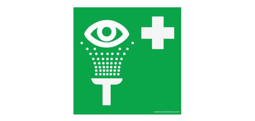 Panneau premiers secours - Lavage oculaire - E011 - ISO 7001
