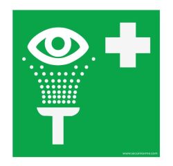 Panneau premiers secours - Lavage oculaire - E011 - ISO 7001