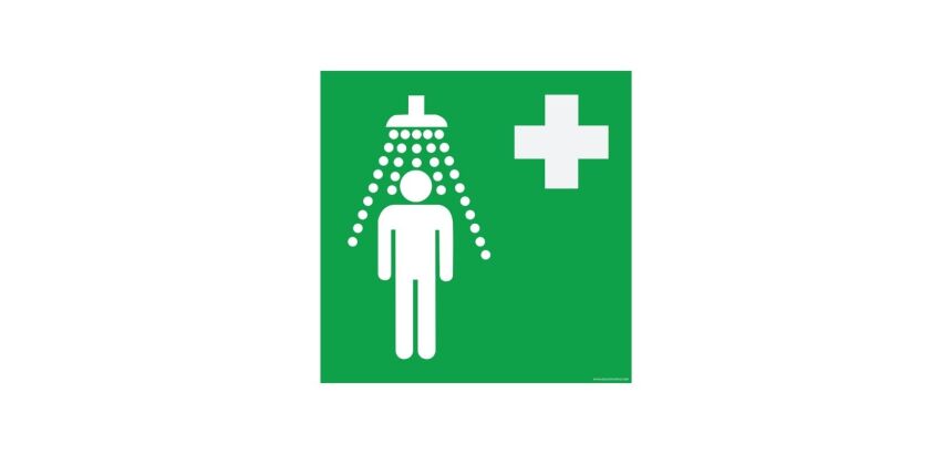 Panneau premiers secours - Douche de sécurité - ISO EN 7010