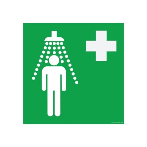 Panneau premiers secours - Douche de sécurité - ISO EN 7010