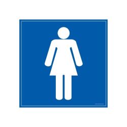 Panneau Signalétique - WC Femmes PMR - Vinyle Souple ou PVC  - 350 x 350 mm - PVC
