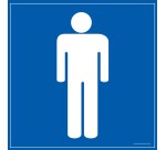 Panneau WC homme - Signalétique Toilettes - Universel