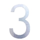 Chiffre relief en aluminium brossé chiffre - 0 - à - 9