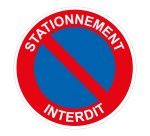 Panneau rond Stationnement interdit Ø 250 mm Aludibond