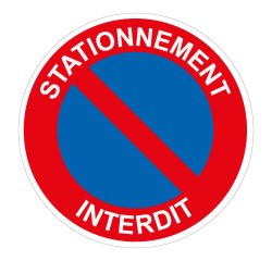 Panneau rond Stationnement interdit Ø 250 mm Aludibond