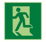 Panneau évacuation - Sortie de Secours gauche - E001 - ISO 7010