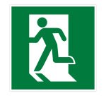 Panneau évacuation - Sortie de Secours gauche - E001 - ISO 7010