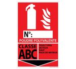 Panneau - Signalétique Extincteur Feux ABC - 160x250mm  - PVC 2 mm