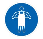 Panneau Obligatoire- Tablier de protection - M026 - ISO 7001  - 315 mm - PVC 2 mm