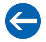 Panneau sens obligatoire