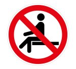 Panneau d'Interdiction - Interdiction de s'asseoir - P018