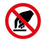 Panneau d'Interdiction - Interdiction de toucher - P010  - 200 mm - PVC 2 mm