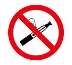 Signalétique d'Interdiction - Pictogramme Interdiction de vapoter  - 100 mm - Vinyle Souple Autocollant