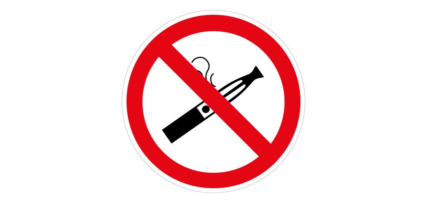 Signalétique d'Interdiction - Pictogramme Interdiction de vapoter  - 100 mm - Vinyle Souple Autocollant